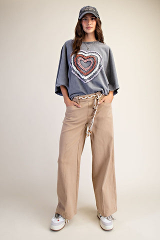 Heart Washed Terry Top-Easel