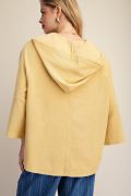 Easel Textured Knit Hooded Pullover