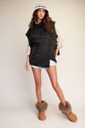 Easel Mineral Washed Hoodie Vest