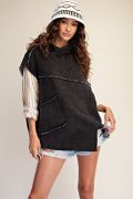 Easel Mineral Washed Hoodie Vest