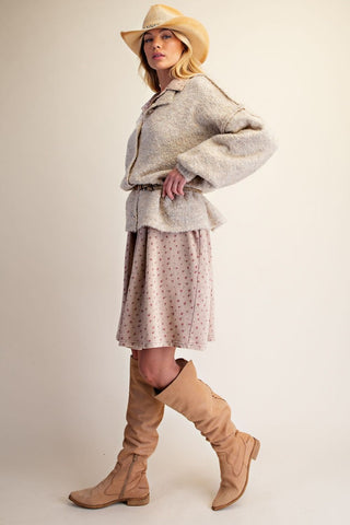 Easel Oversized Fuzzy Knit Cardigan