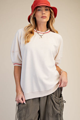 Easel Banded Bottom Pullover