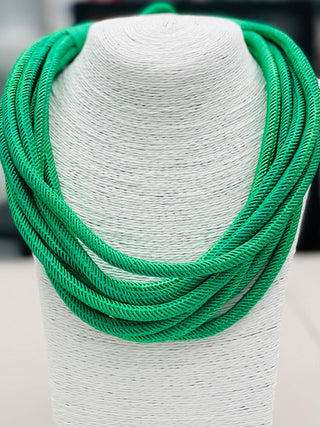 242 Original Slub 8-Strand Necklace Kelly Green