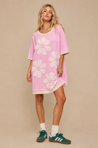 J.nna Daisy Patch Sweatshirt Dress