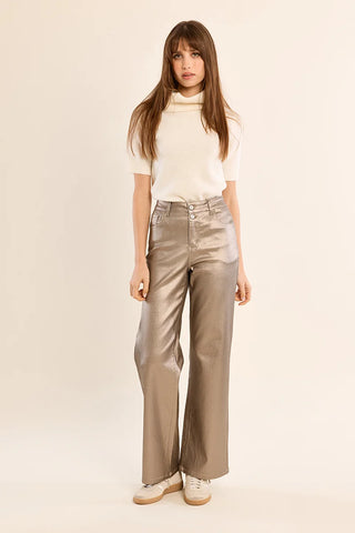 Molly Bracken Gold Straight Leg Pants