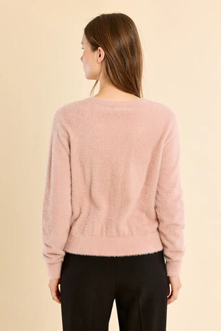 Molly Bracken Pink Cropped Button Up Cardigan
