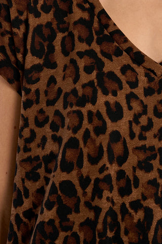 Molly Bracken Leopard V-Neck Tee