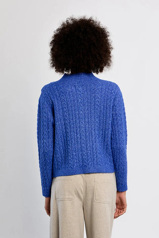 Molly Bracken Asymmetrical Cable Knit Sweater
