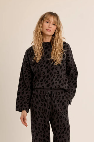 Molly Bracken Leopard Knit Sweater