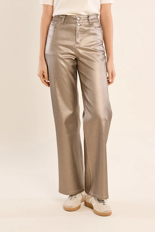 Molly Bracken Gold Straight Leg Pants