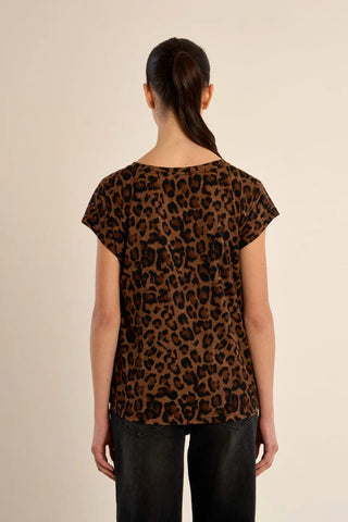 Molly Bracken Leopard V-Neck Tee