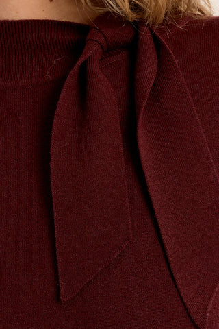 Molly Bracken Fine Knit Bow Sweater