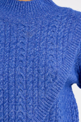 Molly Bracken Asymmetrical Cable Knit Sweater